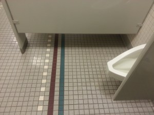 Stand at the red line and play the 'Bozo Buckets' of pissing